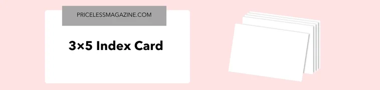 3×5 index card