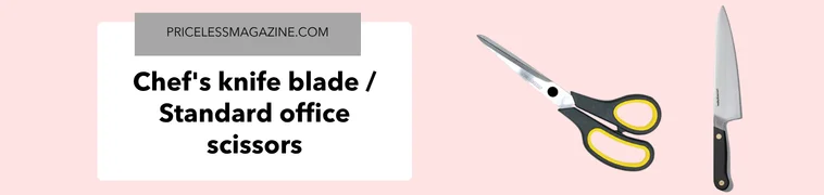 Chef’s knife blade standard office scissors