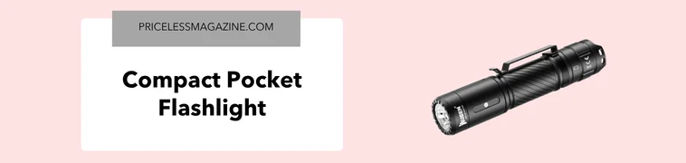 Compact pocket flashlight