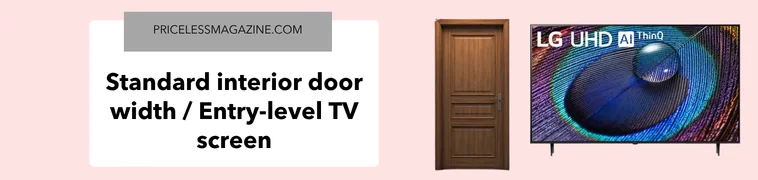 Standard interior door width entry-level TV screen