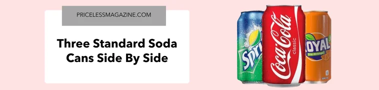Three standard soda cans side by side