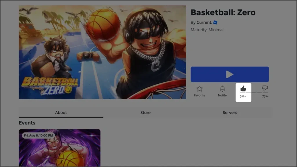 Open Basketball Zero on Roblox