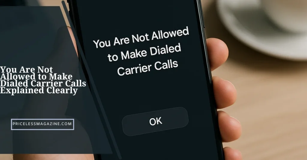 You Are Not Allowed to Make Dialed Carrier Calls Explained Clearly