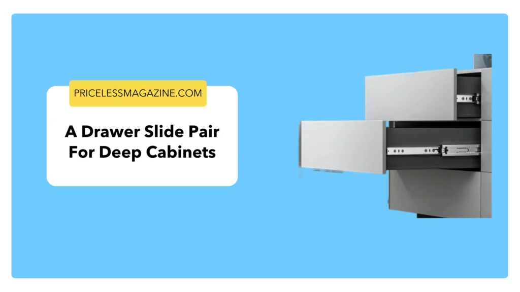 A drawer slide pair for deep cabinets