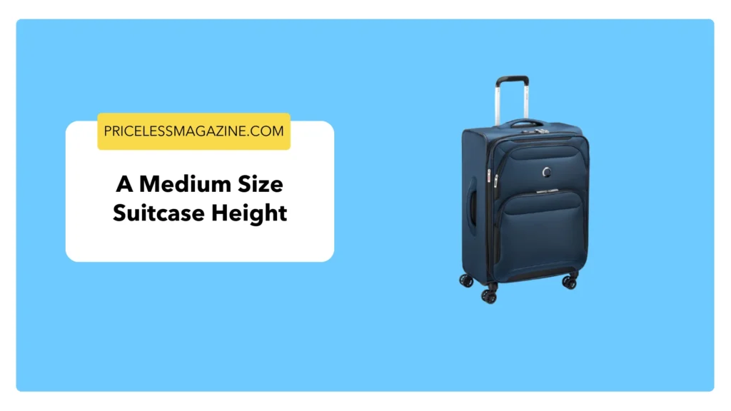A medium size suitcase height