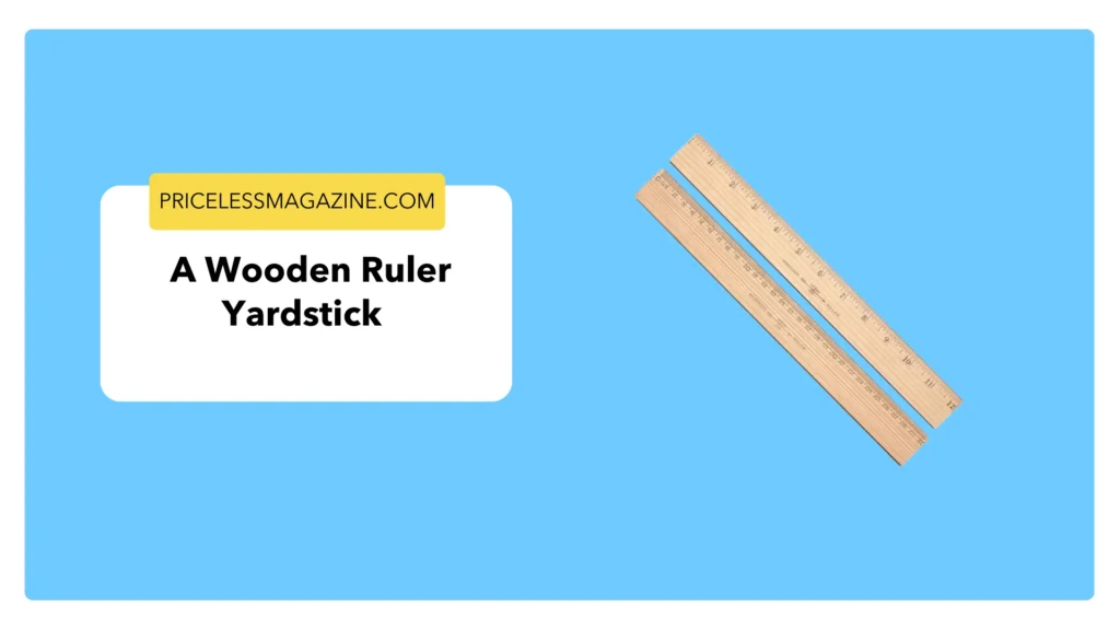  A wooden ruler yardstick 