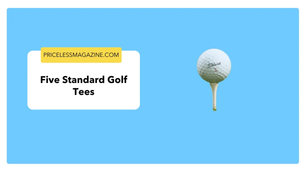 Five Standard Golf Tees