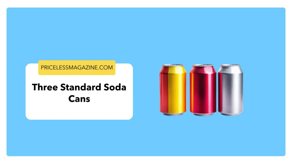 Three Standard Soda Cans