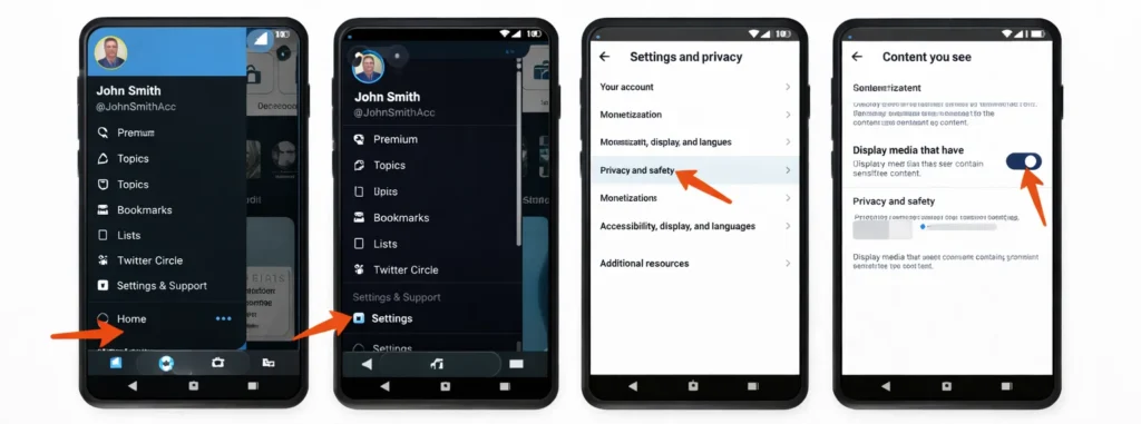 How To Turn Off Sensitive Content On Twitter android steps