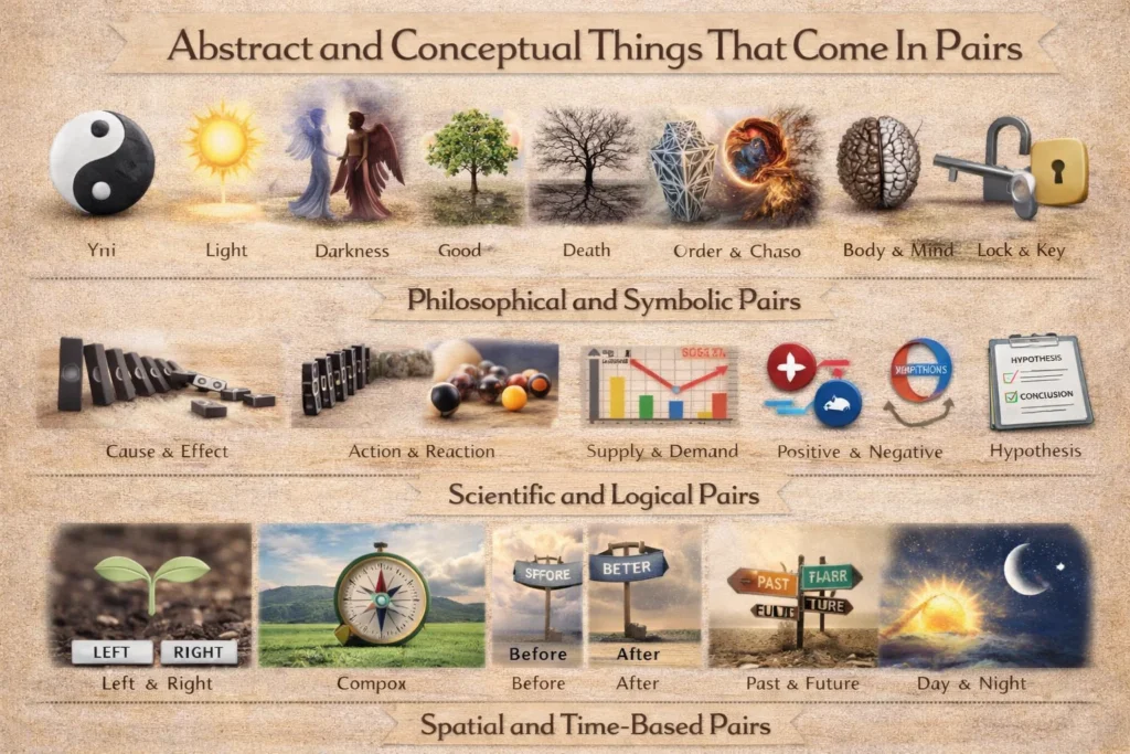 Abstract and Conceptual Things That Come In Pairs