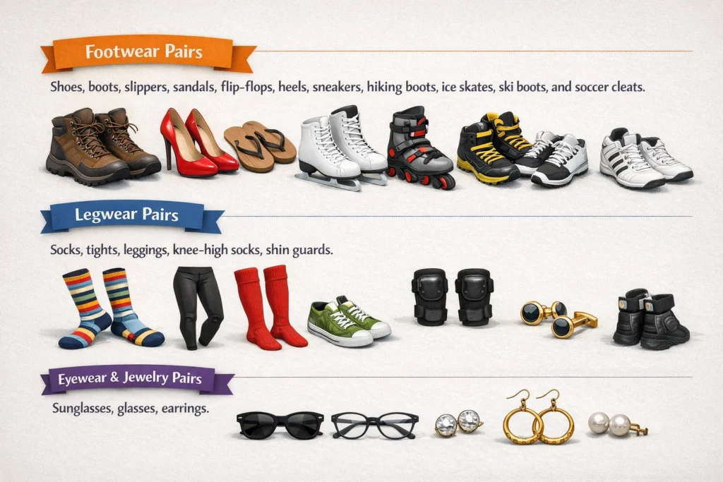 Clothing and Accessories That Come In Pairs