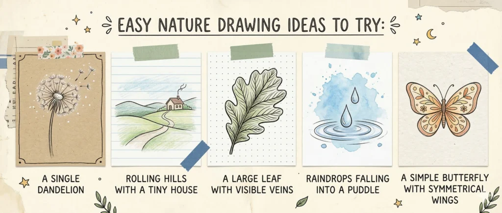 Easy Nature Drawings for Beginners