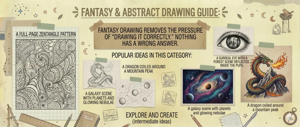 Fantasy and Abstract Drawing Ideas