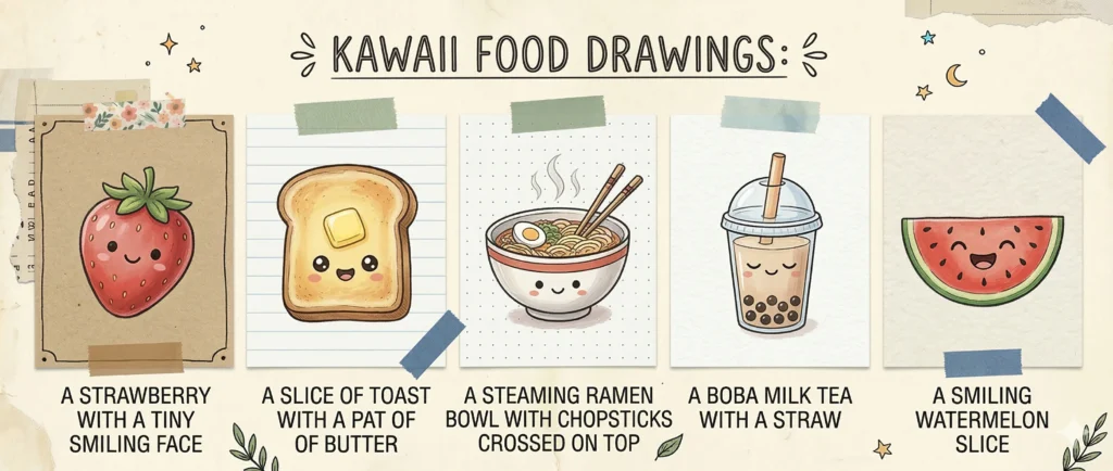 Kawaii Food Drawings